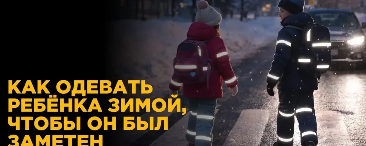 Как одеть ребенка зимой чтобы он стал более заметен для водителей?